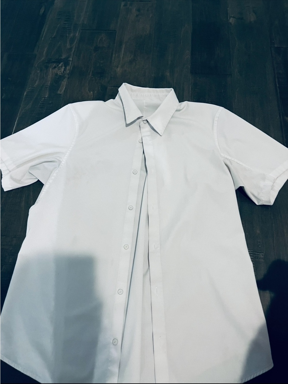 Lululemon Men's Short-Sleeve White button down shirt